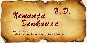 Nemanja Denković vizit kartica